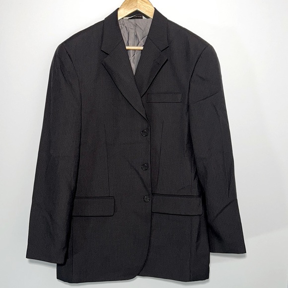 Perry Ellis NEW Brown Pinstripe Men's Jacket/Blazer Size 42L - Picture 1 of 7